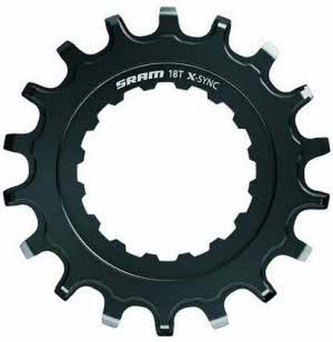 Kettenblatt EX1 X-Sync 18Z Stahl Ritzel für Bosch Motor schwarz Sram 