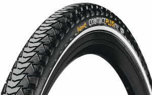 Continental Pneu Contact Plus 700x47C Starr mit Reflexstreifen black